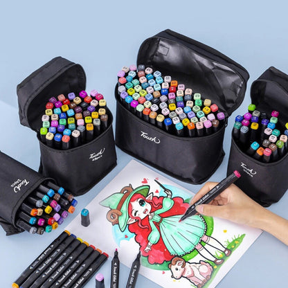 Kit de Canetas Touch Ponta Dupla – Dê Vida ao Seu Stitch! 💙